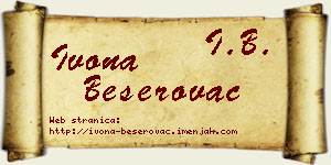 Ivona Beserovac vizit kartica